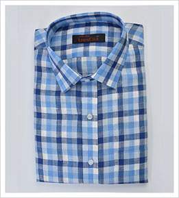 Alonzo Checkered Linen Shirt By Linen Club 